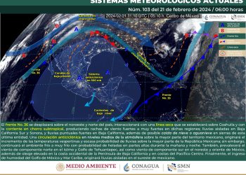 El frente frío 36 se desplazará sobre el noroeste y norte del país