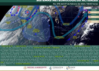 El frente frío 34 y una vaguada polar se extenderán sobre el noreste del país