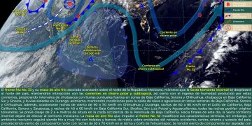 El frente frío 34 y una vaguada polar se extenderán sobre el noreste del país