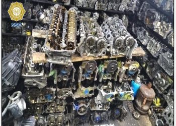 Aseguran mas 20 toneladas de autopartes presuntamente robadas