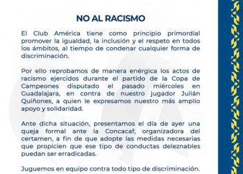 América pone queja ante Concacaf por insultos racistas a Quiñones
