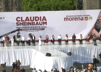Claudia Sheinbaum arranca campaña en el Zócalo capitalino