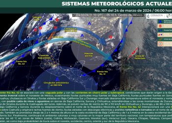 Este domingo se formará la octava tormenta invernal, sobre el noroeste de México