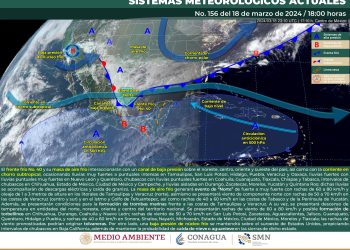 El frente frío 40 se desplazará sobre el sur del Golfo de México