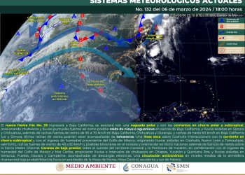 El frente frío 39 se desplazará sobre el noroeste y norte del país