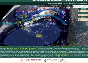El frente frío 39 recorrerá el norte y noroeste del país