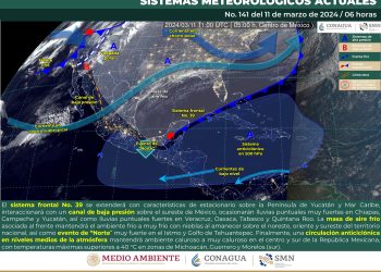 El frente frío 39 se extenderá sobre el sur del país