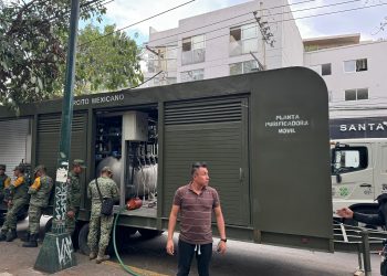 Ejército instala plantas potabilizadoras en Benito Juárez