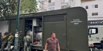 Ejército instala plantas potabilizadoras en Benito Juárez