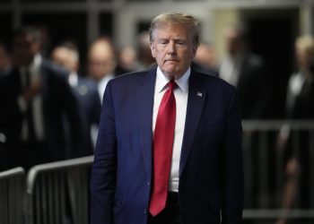 Donald Trump llega a la corte de Manhattan para un proceso histórico