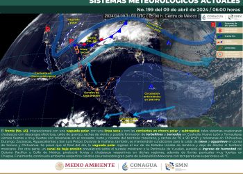 El frente frío 45 se extenderá en el norte y noreste del país