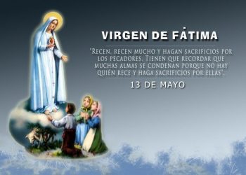 La Virgen de Fátima se les apareció e tres menores el 13 de mayo de 1917