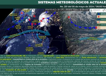 Se pronostican lluvias puntuales fuertes en el noreste, oriente y sureste del país