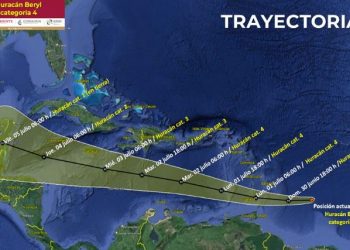 Huracán ‘Beryl’ se intensifica a categoría 4