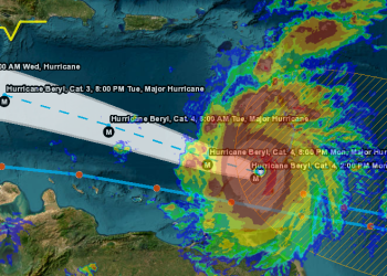 El Huracán Beryl tocará tierra el jueves por la noche o madrugada del viernes: SMN
