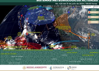 La onda tropical 14 se desplazará frente a las costas del Pacífico Central Mexicano