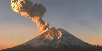 El volcán Popocatépetl