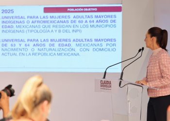 Sheinbaum anuncia censo para Pensión del Bienestar de Adultas Mayores