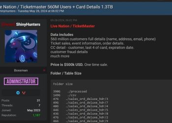 Los datos de Ticketmaster robados en el hackeo a Snowflake se venden en medio millón de dólares