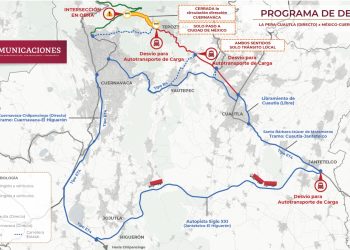 SICT avisa de cierre en la autopista Tepoztlán-Cuernavaca