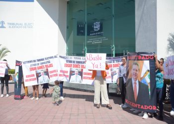 En Tamaulipas, protestan mujeres contra magistrado electoral por presunta violación