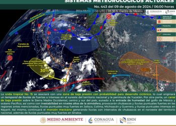 La onda tropical 15 provocará lluvias intensas este viernes