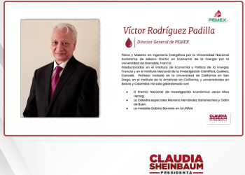 Claudia Sheinbaum presenta a Víctor Rodríguez Padilla como director de Pemex