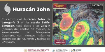 Toca tierra John en categoría 3. AMLO llama a proteger la vida. Noche larga, se activa el plan DNIII