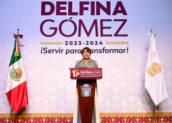 Delfina Gómez entregó su primer informe de gobierno