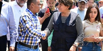 Delfina Gómez anuncia reubicación de casas en Tejupilco luego de tromba