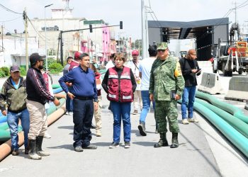 Delfina Gómez no se irá de Chalco hasta que se solucionen las inundaciones
