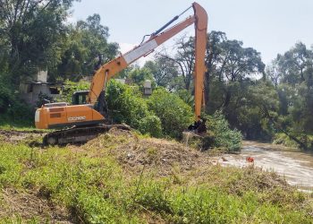 Apoya Secretaría de Marina a Hidalgo para desazolvar el río Tula