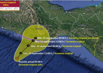 La tormenta tropical John producirá lluvias en México