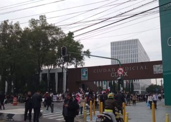 Trabajadores del Poder Judicial se manifiestan en la Ciudad Judicial