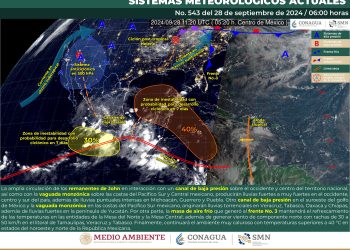 Continuarán las lluvias fuertes en el occidente del país