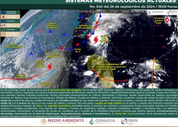 John continuará dejando fuertes precipitaciones en el sur y centro del país