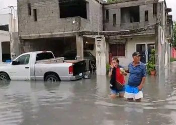Amanece Matamoros inundado por lluvias de Francine