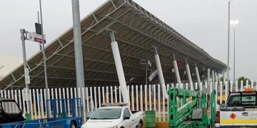 Lluvias colapsan el techo de la aduana de Nuevo Laredo