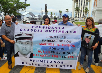 Familiares de marinos secuestrados en el Mar Rojo, piden intervención de la presidenta Sheinbaum 