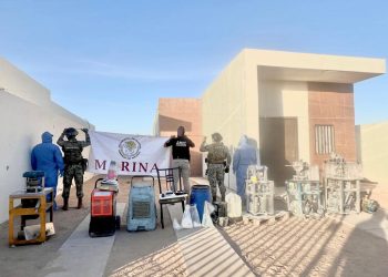 Desmantelan laboratorio clandestino de fentanilo en frontera de Sonora