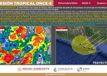 Alerta en Huatulco, por depresión tropical Once-E