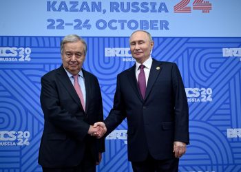 Putin se reúne con Guterres a puerta cerrada tras la cumbre de los BRICS