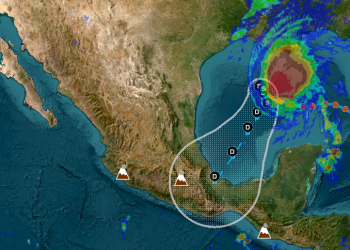 Se pronostican lluvias fuertes en el sureste de México y la península de Yucatán 