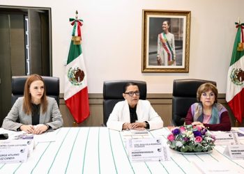 La secretaria de Gobernación, Rosa Icela Rodríguez recibió a integrantes del Diálogo Nacional por la Paz