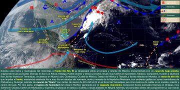 El frente frío 10 provocará lluvias fuertes