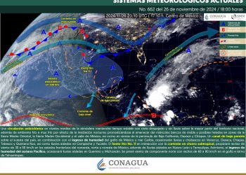 El frente frío 11 propiciará lluvias en el sur del país
