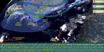 El frente frío 11 provocará lluvias fuertes en el sur y noreste del país