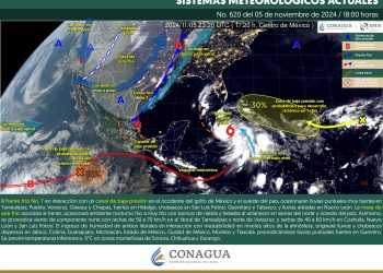 El frente frío 7 ocasionará lluvias en el norte del país