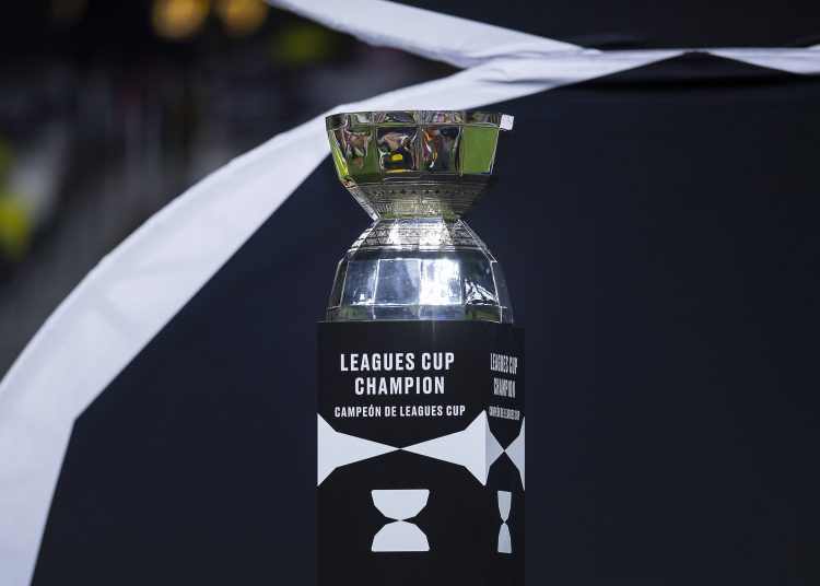 The Trophy during the game Nashville vs Inter de Miami, corresponding to the Great Final of the Leagues Cup 2023, at Geodis Park Stadium, on August 19, 2023.



El trofeo de Campeon durante el partido Nashville vs Inter de Miami, correspondiente a la Gran Final de la Leagues Cup 2023, en el Estadio Geodis Park, el 19 de Agosto de 2023.