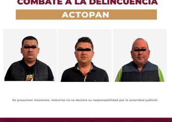 Caen en Actopan tres integrantes de célula delictiva mientras se emborrachaban
